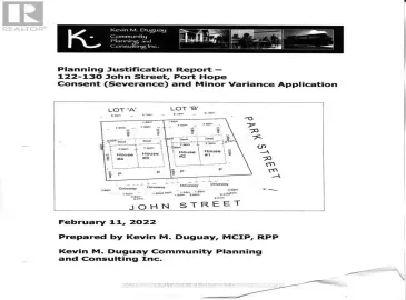 122 John (H1 And H2) Street, Port Hope, ON L1A2Z5, ,Vacant Land,For Sale,John (H1 And H2),X5865926