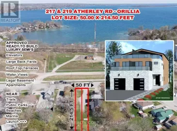 217 Atherley Drive, Orillia, Ontario L3V1N6, 6 Bedrooms Bedrooms, ,1 BathroomBathrooms,Vacant Land,For Sale,Atherley,S5895833